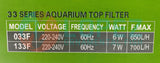 Venus Aqua Top Filter 033F